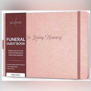 Skyline Funeral Guest Book for Memorial & Funeral Services – In Loving Memory